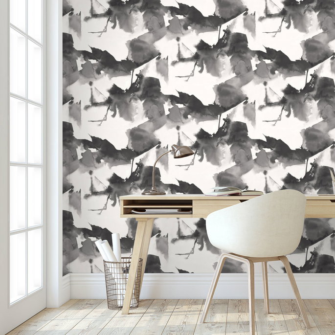 Harry &amp; Grace Peel &amp; Stick Watercolor Block Inkwell Wallpaper image 4 of 4