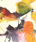 Harry & Grace Peel & Stick Watercolor Block Persimmon & Plum Wallpaper