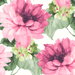 Harry & Grace Peel & Stick Watercolor Floral Cerise Pink & Evergreen Wallpaper