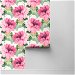 Harry &amp; Grace Peel &amp; Stick Watercolor Floral Cerise Pink &amp; Evergreen Wallpaper thumbnail image 2 of 4