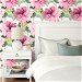 Harry &amp; Grace Peel &amp; Stick Watercolor Floral Cerise Pink &amp; Evergreen Wallpaper thumbnail image 3 of 4