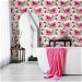 Harry &amp; Grace Peel &amp; Stick Watercolor Floral Cerise Pink &amp; Evergreen Wallpaper thumbnail image 4 of 4