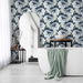 Harry &amp; Grace Peel &amp; Stick Watercolor Floral Navy Blue &amp; Slate Green Wallpaper thumbnail image 4 of 4
