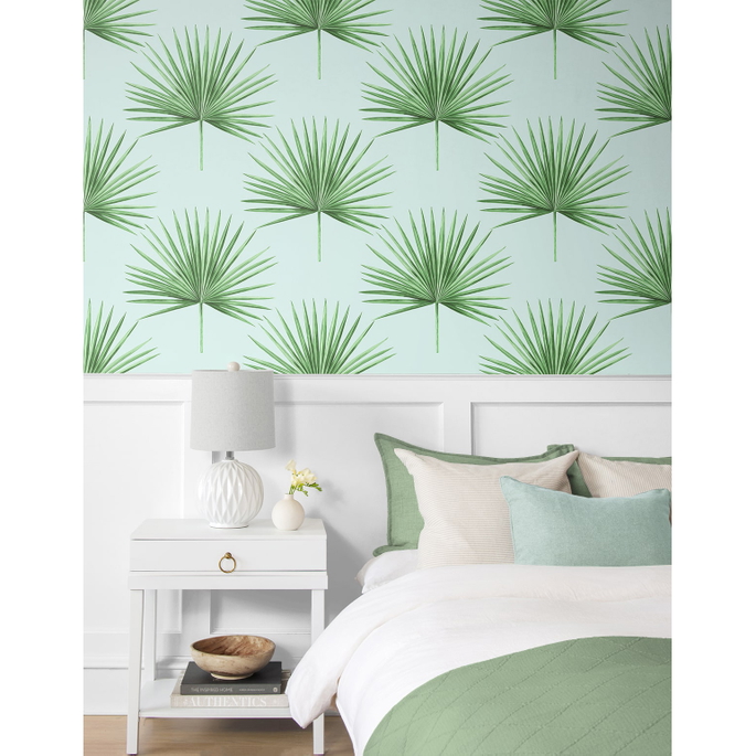 Harry &amp; Grace Peel &amp; Stick Pacific Palm Celeste &amp; Jade Wallpaper image 5 of 5