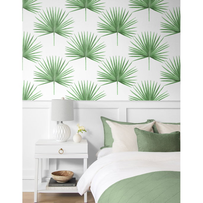 Harry &amp; Grace Peel &amp; Stick Pacific Palm Greenery Wallpaper image 5 of 5
