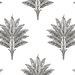Harry & Grace Peel & Stick Sea Breeze Palm Charcoal Wallpaper