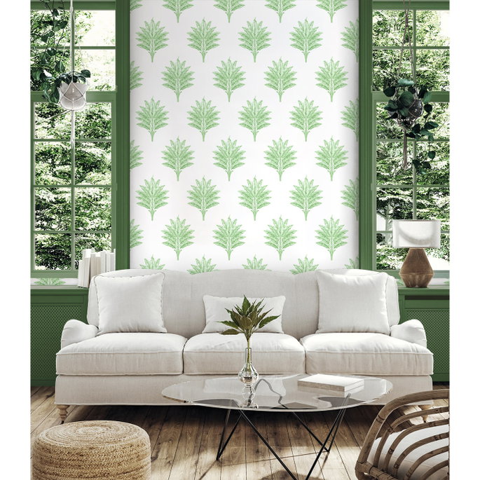 Harry &amp; Grace Peel &amp; Stick Sea Breeze Palm Greenery Wallpaper image 2 of 5