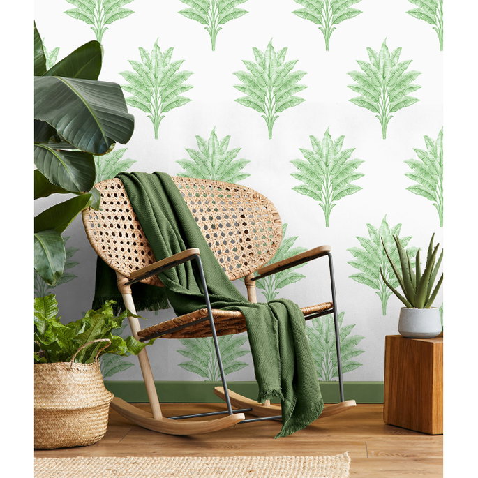 Harry &amp; Grace Peel &amp; Stick Sea Breeze Palm Greenery Wallpaper image 4 of 5