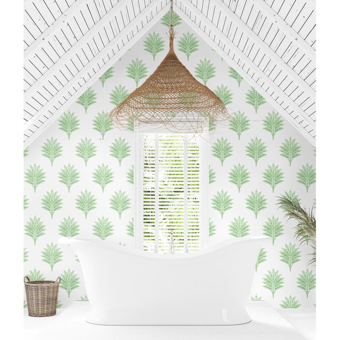 Harry &amp; Grace Peel &amp; Stick Sea Breeze Palm Greenery Wallpaper image 5 of 5