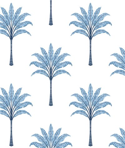 Harry & Grace Peel & Stick Montgomery Palm Blue Lake Wallpaper
