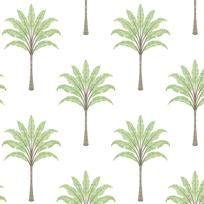 Harry &amp; Grace Peel &amp; Stick Montgomery Palm Green Tea Wallpaper image 1 of 5