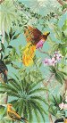 Harry &amp; Grace Peel &amp; Stick Tropical Bird Aqua Wallpaper thumbnail image 1 of 5