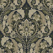 Harry & Grace Peel & Stick Thornton Vintage Damask Deep Sea Wallpaper