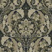 Harry & Grace Peel & Stick Thornton Vintage Damask Deep Sea Wallpaper