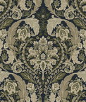 Harry & Grace Peel & Stick Thornton Vintage Damask Deep Sea Wallpaper