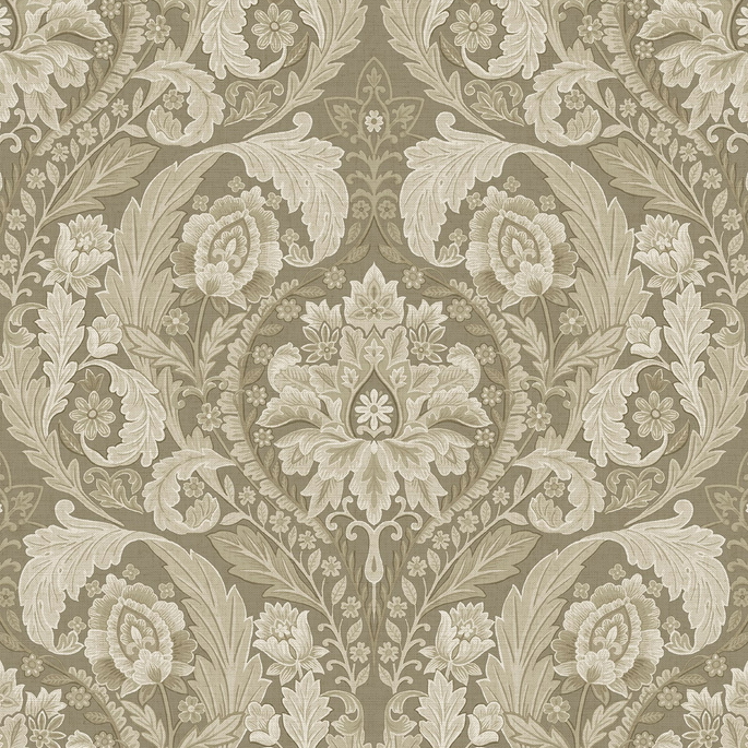 Harry &amp; Grace Peel &amp; Stick Thornton Vintage Damask Latte Wallpaper image 1 of 6