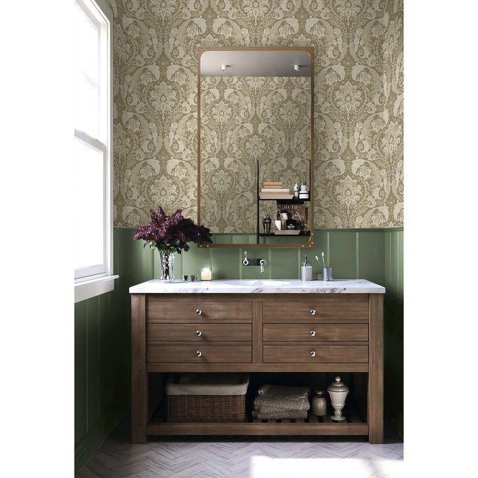 Harry &amp; Grace Peel &amp; Stick Thornton Vintage Damask Latte Wallpaper image 3 of 6