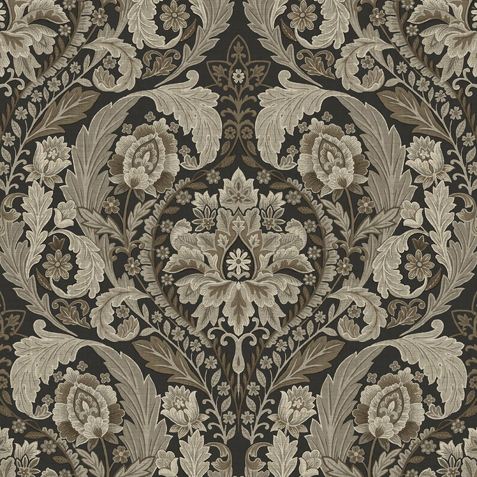 Harry &amp; Grace Peel &amp; Stick Thornton Vintage Damask Cliffside Wallpaper image 1 of 6