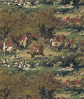 Harry & Grace Peel & Stick Taunton Hunt Scene Olive & Midnight Wallpaper