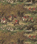 Harry & Grace Peel & Stick Taunton Hunt Scene Chestnut & Rosemary Wallpaper