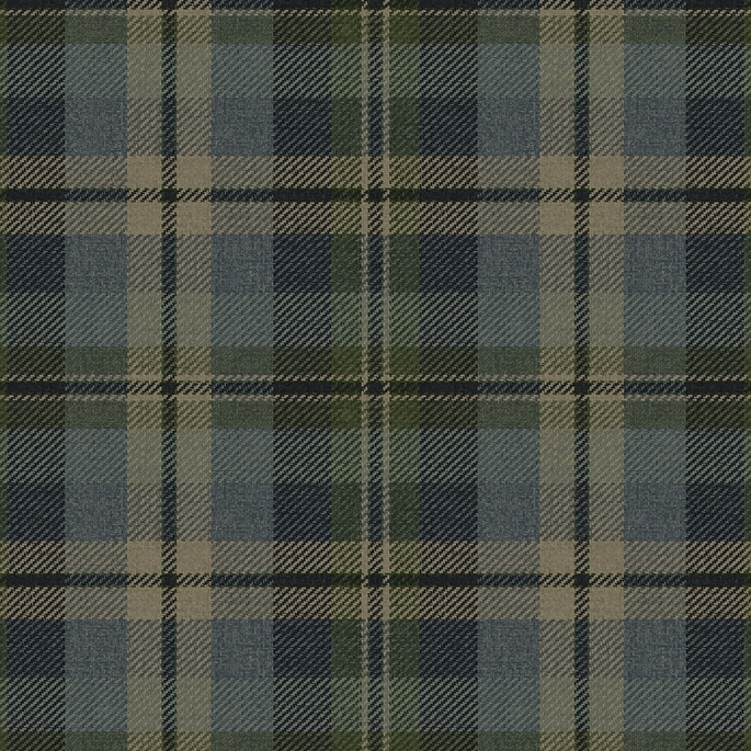 Harry &amp; Grace Peel &amp; Stick Thornbury Tailored Plaid Deep Sea Wallpaper image 1 of 6