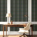 Harry &amp; Grace Peel &amp; Stick Thornbury Tailored Plaid Deep Sea Wallpaper thumbnail image 3 of 6