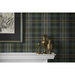 Harry &amp; Grace Peel &amp; Stick Thornbury Tailored Plaid Deep Sea Wallpaper thumbnail image 4 of 6