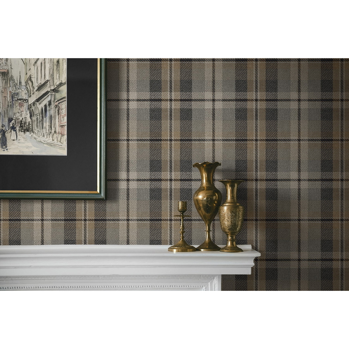 Harry &amp; Grace Peel &amp; Stick Thornbury Tailored Plaid Cliffside Wallpaper image 4 of 6