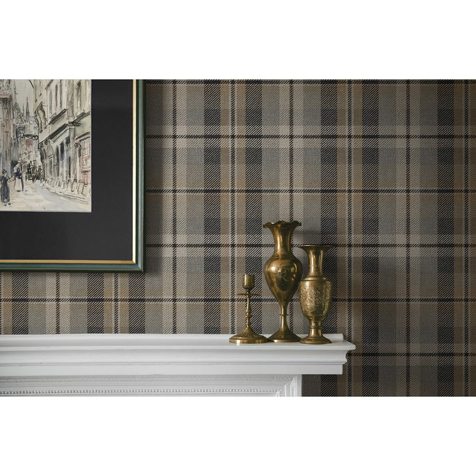 Harry &amp; Grace Peel &amp; Stick Thornbury Tailored Plaid Cliffside Wallpaper image 4 of 6