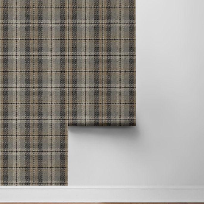 Harry &amp; Grace Peel &amp; Stick Thornbury Tailored Plaid Cliffside Wallpaper image 6 of 6