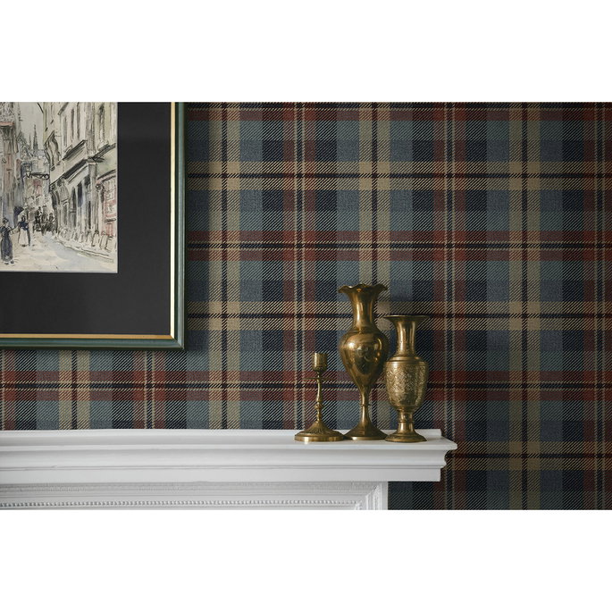 Harry &amp; Grace Peel &amp; Stick Thornbury Tailored Plaid Americana Wallpaper image 4 of 6