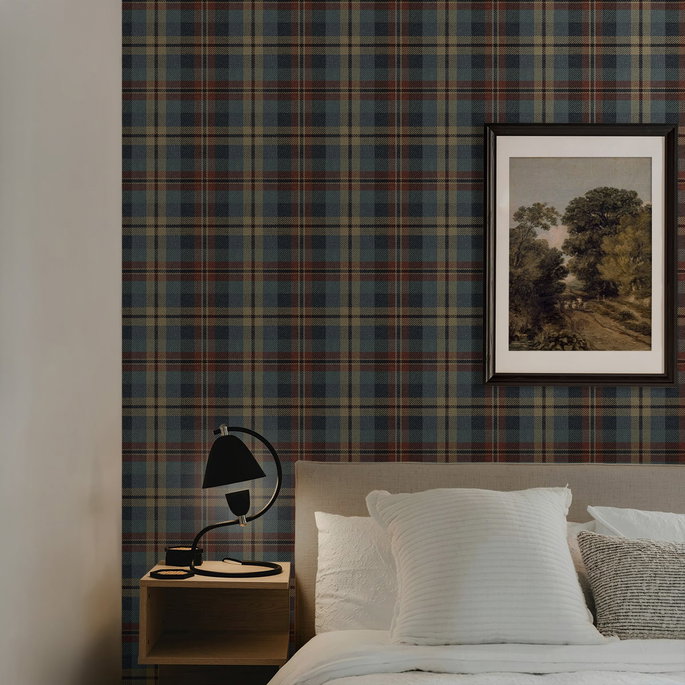 Harry &amp; Grace Peel &amp; Stick Thornbury Tailored Plaid Americana Wallpaper image 5 of 6