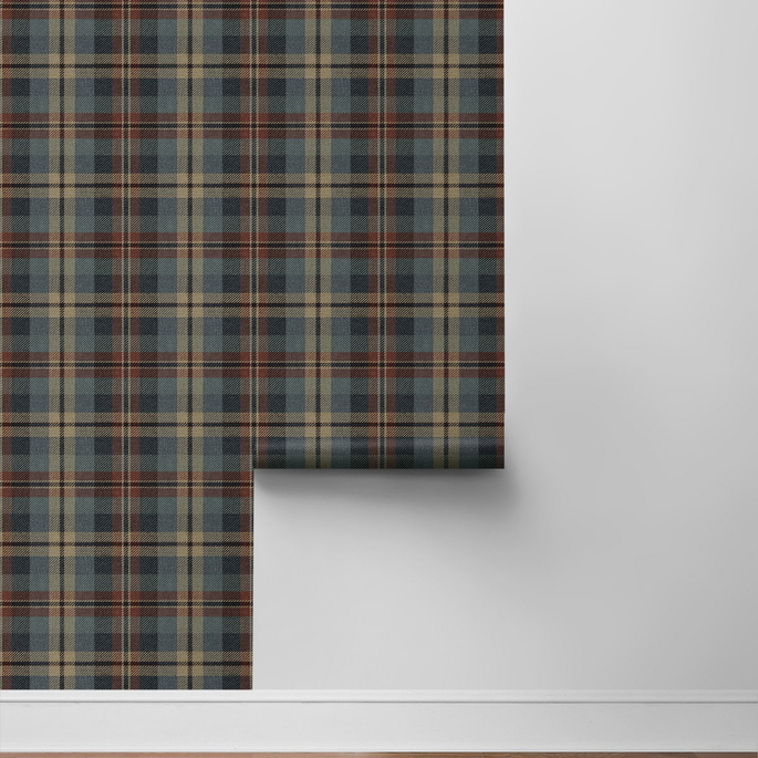 Harry &amp; Grace Peel &amp; Stick Thornbury Tailored Plaid Americana Wallpaper image 6 of 6