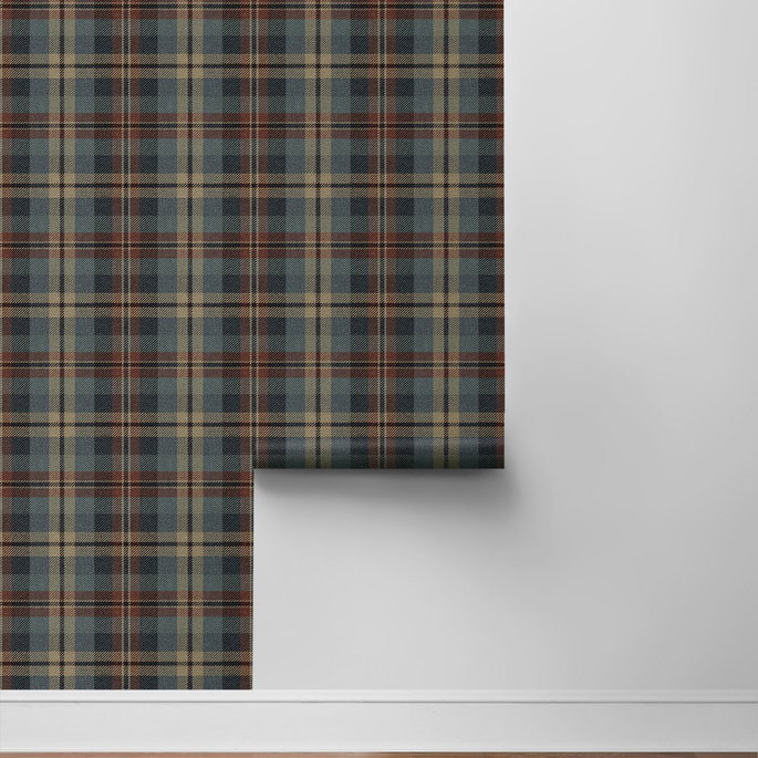 Harry &amp; Grace Peel &amp; Stick Thornbury Tailored Plaid Americana Wallpaper image 6 of 6