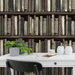 Harry &amp; Grace Peel &amp; Stick Faux Bookshelves Shale Wallpaper thumbnail image 5 of 6