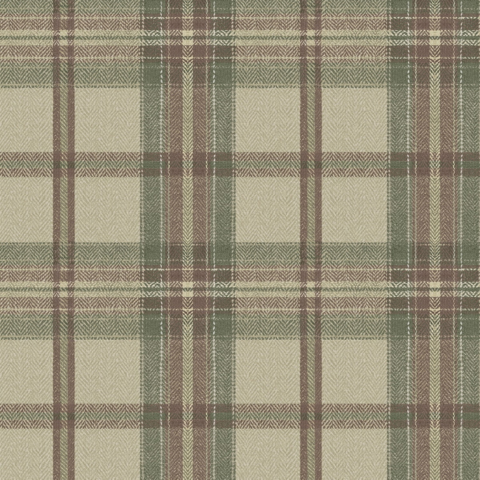 Harry &amp; Grace Peel &amp; Stick Herringbone Plaid Clay &amp; Sage Wallpaper image 1 of 6