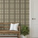 Harry &amp; Grace Peel &amp; Stick Herringbone Plaid Clay &amp; Sage Wallpaper thumbnail image 2 of 6