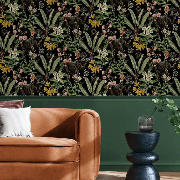 Harry &amp; Grace Peel &amp; Stick Panther Jungle Onyx Wallpaper image 5 of 7
