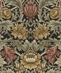 Harry & Grace Peel & Stick Acanthus Floral Cameo Espresso Wallpaper