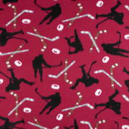 Red Hockey Fleece Fabric