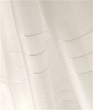RK Classics Stitch Stripe Sheer Ivory Fabric