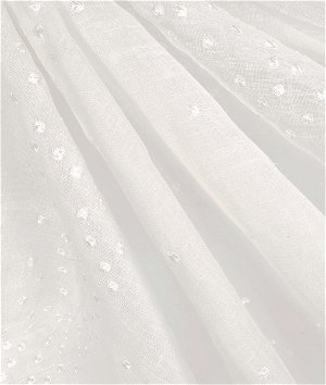 RK Classics 118" Paulette Sheer Snow Fabric