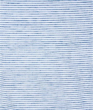 RK Classics 118 inch Tori Stripe Sheer Navy Blue Fabric