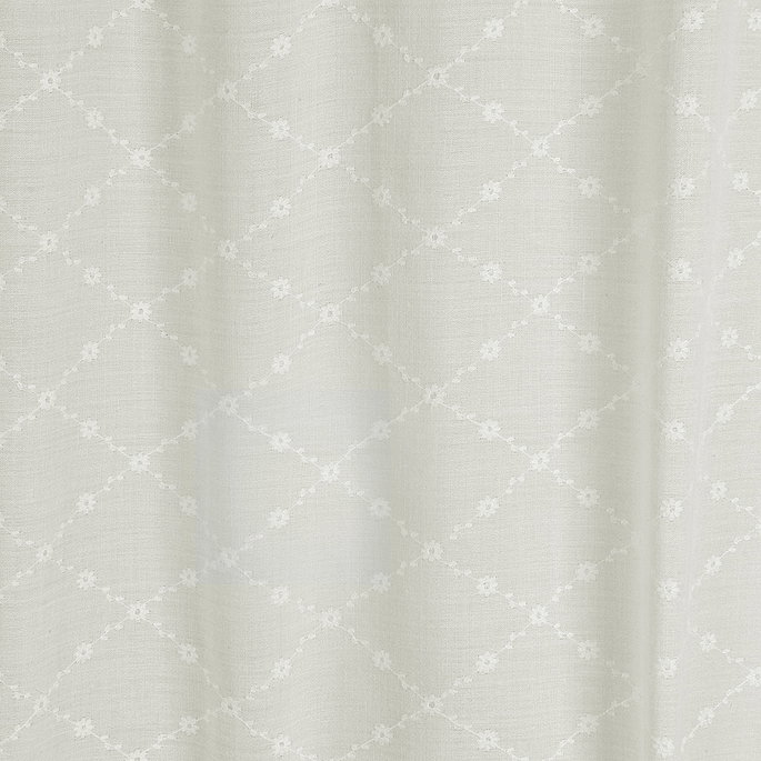 RK Classics Bentoni Sheer Trellis Ivory Fabric image 2 of 3