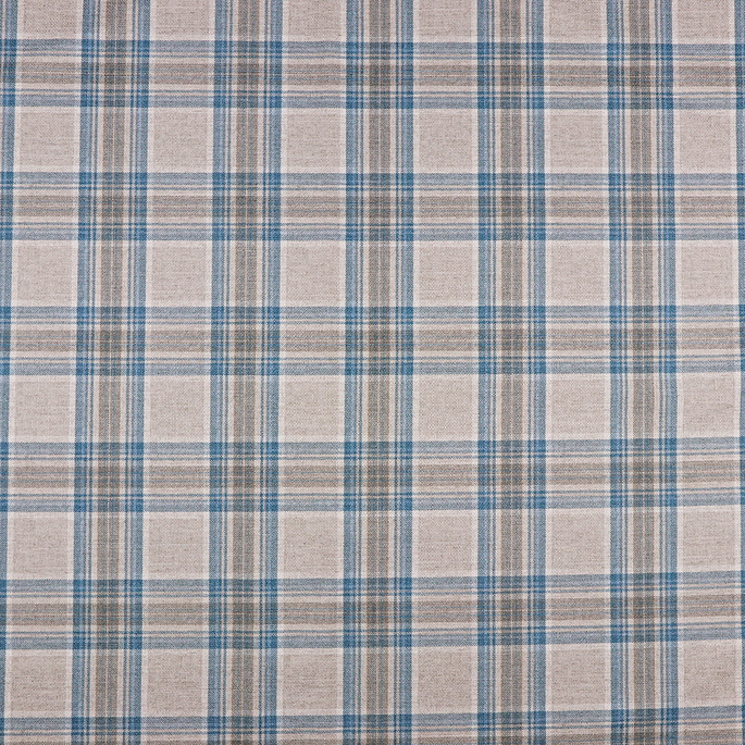 RK Classics Livingston Plaid Blue Blackout Fabric image 1 of 3