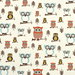 Premier Prints Hooty Village/Natural Canvas Fabric