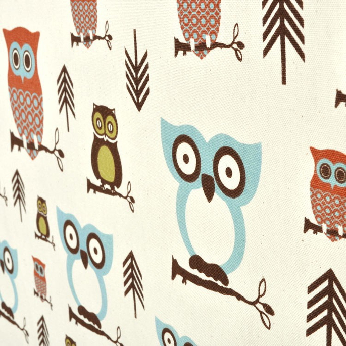 Premier Prints Hooty Village/Natural Canvas Fabric image 5 of 5