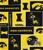 Iowa Hawkeyes Allover NCAA Fleece Fabric