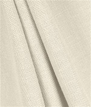 Ecru Polyester Basketweave Linen Fabric