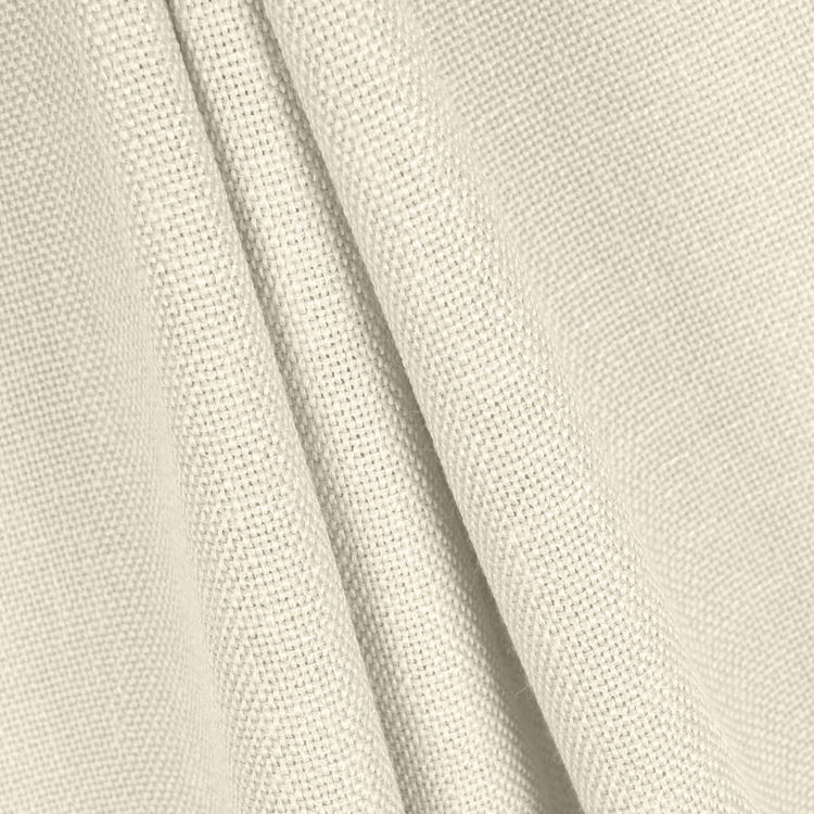 Ecru Polyester Basketweave Linen Fabric | OnlineFabricStore